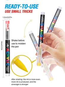 9-288色丙烯颜料涂鸦笔，软笔尖，混合色套装，防水可重叠着色，适用于DIY涂鸦绘画，也适用于岩石彩绘、书法、剪贴簿、手写、卡片制作、黑色卡纸、石头彩绘、圣诞装饰、木材、塑料、画布等材质。附赠精美礼盒和收纳袋，是送给男孩/女孩学生、返校季和教师奖励的绝佳礼物。 - (升級款)丙烯馬克筆 - 查看 5