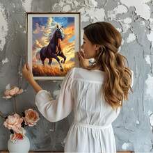 GHHKUD Diamond Painting Kits Horse For Adults, DIY 5D Sunset Diamond Painting, Full Drill Animal Diamond Art Kits Art Pictures For Relaxation Gifts Home Wall Decor 30x40cm - Horse - 查看 5