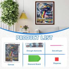 EMIEAUFG Tornado Diamond Art Kits For Adults, Colorful Tornado Lighting Sky Diamond Painting Kit For  And Beginners, 5D Round Full Drill Craft, Home Wall Decor 12\ X 16\ - SR80 - 查看 5
