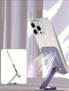 1pc 360° Rotating Universal Metal Phone & Tablet Stand - Waterproof, Shock-Absorbing, Adjustable And Compact - Durable Iron Structure, Smooth Rotation And Long-Lasting Use Compatible With IPhone, Android Phone, Gift For Birthday, Family, Friends Gifts Birthday Phone Holder Phone Stand Phone Accessories Strong Load-Bearing - Multicolor - View 3