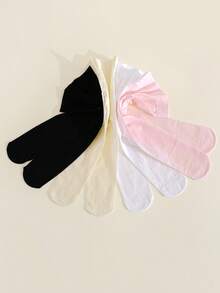 4 Pairs Baby Girls' Cute Star Jacquard Breathable Sheer Tights, Vacation Style Leggings, Infant Anti-Snag Anti-Mosquito Socks - Multicolor - View 4