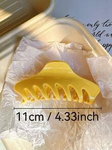 2 piezas/1 pieza Pinzas para el cabello de tono amarillo para mujeres, pinzas para el cabello de moda, pasador para el cabello, elegante accesorio minimalista de unicolor para el cabello, adecuado para uso diario, casual, fiesta, playa, vacaciones, peinado, lavado, maquillaje, accesorios de vestir, moda de otoño/invierno/primavera/verano - Multicolor - Ver 3