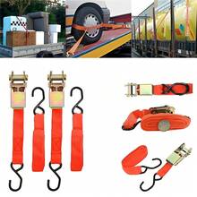 Heavy Duty Ratchet Tie Down Strap - Black Cargo Securing Strap, Multi-Purpose Outdoor Tie Down, With J-Hook, Durable Polyester Webbing, For Securing Luggage, ATVs And Outdoor Gear, Suitable For Camping, Daily Use And Gardening, Easy To Use Lashing Tool - Multicolor - View 5