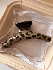 2个/1个女士卡其色和绿色超大号轻便塑料发夹，时尚百搭高端优雅简约纯色发爪，适合日常休闲、派对、通勤、海滩、发髻、马尾辫、洗脸、化妆、服装配饰，女士发爪夹优雅发饰 - 彩色 - 查看 4