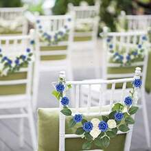 20/50 piezas Rosas de espuma realistas falsas, adecuadas para manualidades de boda, baby shower, decoración de mesa, decoración de fiestas, decoración del hogar, decoración de primavera, decoración de habitaciones, regalo del Día de San Valentín - azul real - Ver 8
