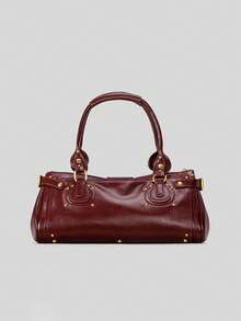 Estilo vintage clásico, moda retro de nicho, versátil, único y elegante bolso con candado antiguo, bolso de mano, bolso de hombro, bolso de sobaco, un imprescindible del estilo callejero. - Multicolor - Ver 7