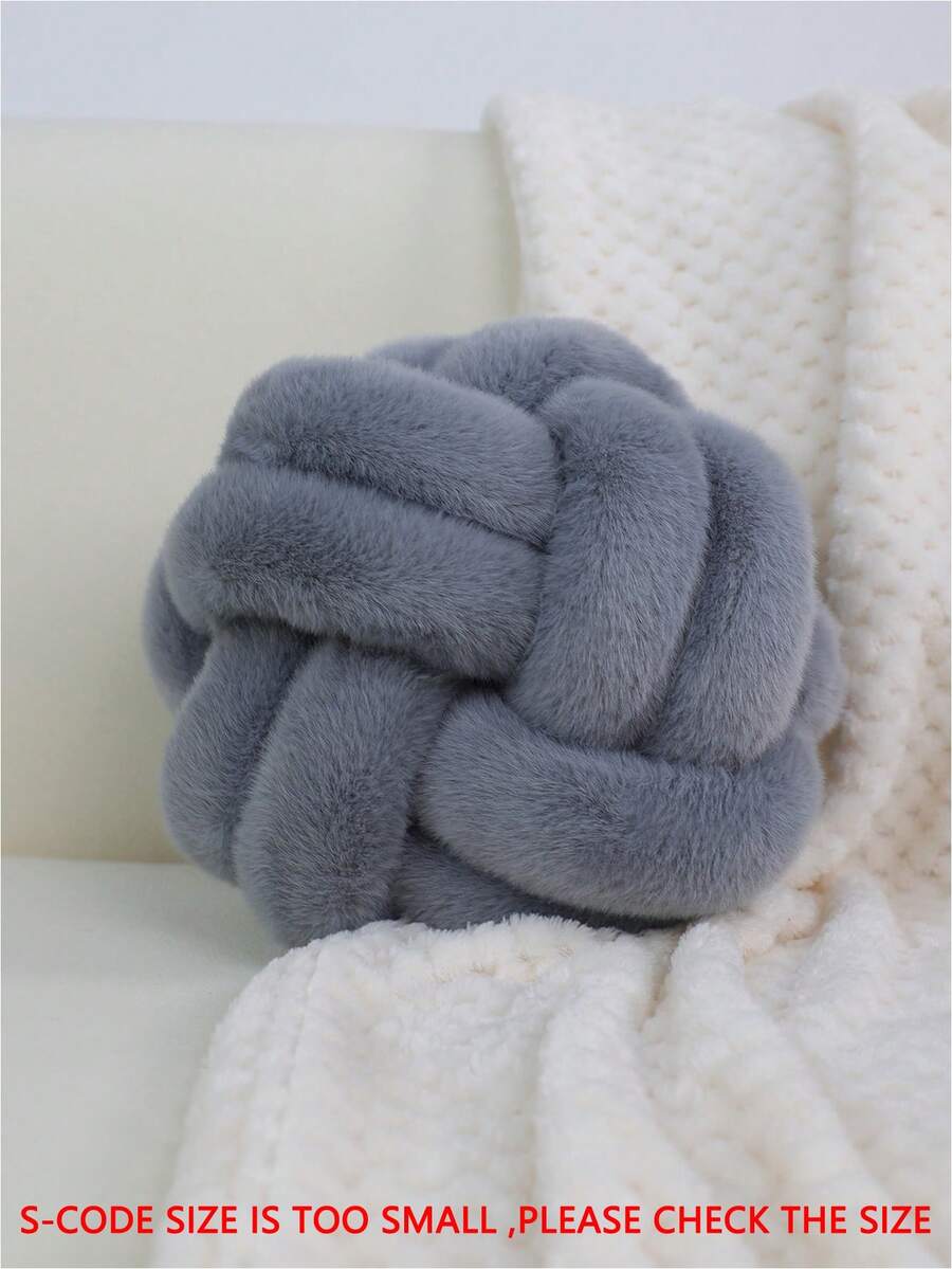 1个装饰抱枕，柔软蓬松的云朵形球体，纯色设计，舒适面料，适用于沙发、茶几、卧室装饰，是馈赠佳品，3种尺寸可选，深灰色 - 深灰色 - 查看 1