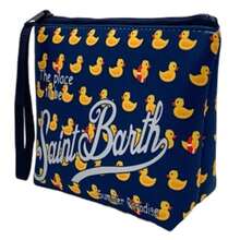 VOESETO 1pc Travel Makeup Bag, Portable Handheld Striped Print Toiletry Organizer, S-Saint B-Barth Pattern Cosmetic Bag, Travel Wash Organizer, Party Gift Zipper Pouch, Lightweight Makeup Bag, Unisex Travel Gift - transparent color - View 12