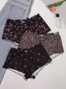 3pcs Women's Printed Comfortable Briefs - Multicolor - View 3