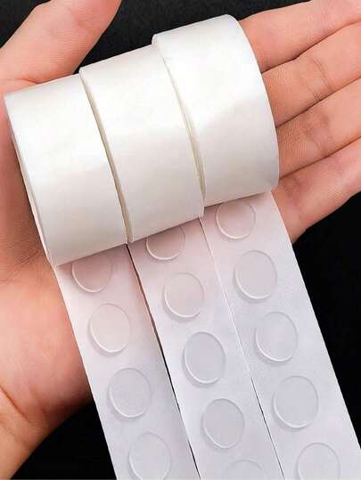 100/300/500/1000 Pieces Transparent Glue Dot Adhesive Tape, 100 Glue Dots Per Roll, Movable, Double-Sided Glue Dots, 12mm Diameter, Suitable For Scrapbooking, Party, Wedding, Balloon Decoration