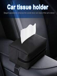 黑色天鹅绒汽车后座纸巾盒套（1个），汽车纸巾架，遮阳板纸巾盒，汽车纸巾盒，汽车餐巾纸架，汽车遮阳板纸巾盒，汽车配件，汽车用品，汽车装饰，汽车零件，车辆，后备箱收纳袋，汽车收纳，收纳盒，汽车零件收纳，汽车收纳盒 - A - 查看 2