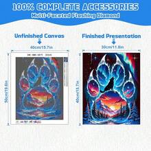 EMIEAUFG Wolf Diamond Art Kits For Adults, Wolf Paw Snow Scenery Diamond Painting Kit For  And Beginners, 5D Round Full Drill Craft, Home Wall Decor 12\ X 16\ - SR79 - 查看 4