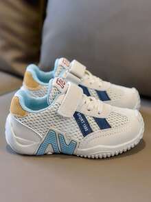 1 Pair Unisex New Breathable Low-Top Sneakers, Soft Sole Non-Slip Casual Shoes, Fashion Versatile Student Running Shoes, Suitable For Spring And Autumn - Blue - View 3