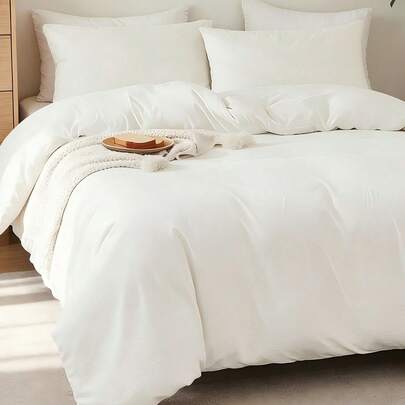 3pcs 100% Polyester Duvet Cover Set (1 Duvet Cover And 2 Pillow Shams), Modern Style Home Bedding Set, Suitable For All Seasons