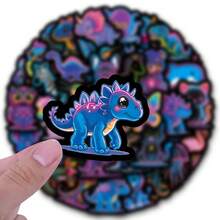 50 Pcs Animals Stickers Deluxe Collection | High-Aesthetic Stickers | Multi-Scene Adhesive: Compatible With Computers, Laptop, Tablet, Skateboards, Luggage, Guitars, Helmets, Insulated Cups, Journal Collage, Gift Wrapping Stickers, Art & Crafts - Multicolor - View 3