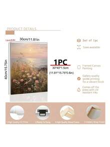 Tranh vẽ hoa dại ven biển màu trắng, tranh phong cảnh nông trại bãi biển cổ điển, tranh phong cảnh hoa lá trầm buồn, tranh cánh đồng hoa mùa xuân ven biển, tranh hoa dại hoàng hôn ven biển cổ điển, món quà lý tưởng cho bạn bè, tranh trang trí phòng ngủ, trang trí phòng khách, trang trí văn phòng, trang trí phòng tắm, tranh nghệ thuật treo tường, trang trí nhà cửa, trang trí phòng, tranh canvas treo tường, áp phích, tranh treo tường có khung, khung tùy chọn. - Nhiều màu - Xem 8