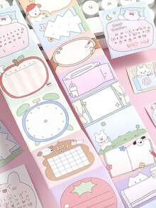 1 Cuộn Giấy Ghi Chú Hình Động Vật Dễ Thương, Loại Kawaii, Thích Hợp Làm Quà Tặng, Văn Phòng, Nhà Cửa, Đánh Dấu, Nhãn Dán, Lớp Học, Đồ Chơi Giải Trí, Sổ Kế Hoạch Học Sinh, Sổ Lưu Niệm Phong Cách Cổ Điển, Nhãn Dán Trang Trí DIY - Nhiều màu - Xem 5