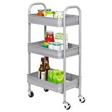 Carrito de 3 Niveles Plateado 1 - plateado - Ver 3
