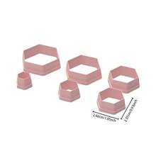 Multi-Size Hexagonal Polymer Clay Cutter Set - Pastel Hexagon Shaped Clay Cutters & Versatile DIY Craft Tools, Ideal For Creating Hexagon-Themed Earrings, Brooches & Decor Pieces - TH157 - View 7