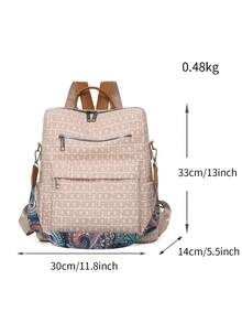 Bolso de mano de alta calidad con un solo hombro y diagonal cruzado, estilo chic de viaje para mujeres - Blanco - Ver 6