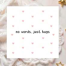 No Words Just Hugs, Thinking Of You Card For Friend, Sympathy Gift, Stay Strong Card, Thinking Of You Card To Friend, Friend Motivation Card - Multicolor - View 1