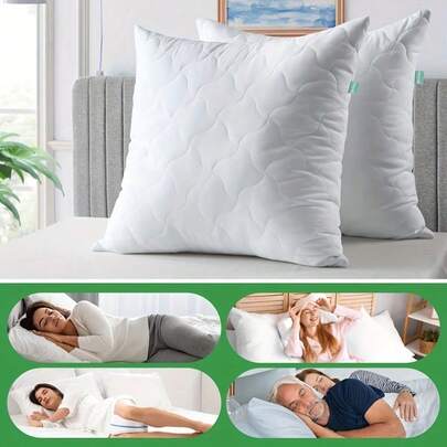 2/4 Stück Mr.Tree Kissen, 40x80cm / 80x80cm, Bequem, Weich  Atmungsaktiv, Waschbares Schlafkissen, Weich  Stützend