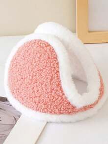 1pc Women's New Warm Thick Anti-Freeze Ear Muffs, Cute Plush Ear Warmers, Ear Covers For Riding, Polyester Fiber, Suitable For Winter