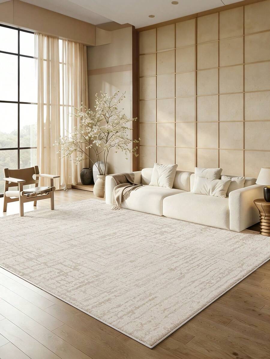 Thảm trải sàn màu be tối giản với họa tiết đường kẻ, được làm từ chất liệu mềm mại và thoải mái, dễ vệ sinh, thiết kế đế chống trơn trượt, thích hợp để trang trí phòng khách, phòng ngủ, phòng tắm, nhà bếp, phòng ăn, văn phòng và các không gian khác, lý tưởng cho các dịp lễ hội. - Màu be - Xem 1