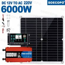10000W Solar System Power Kit 12V/24V Dual Voltage LCD Inverter 100A Controller 300W Panel for Home/RV/Camping Power Station - SEP-11K-D6000 - Ver 13
