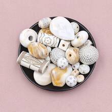 亚克力果冻染色外星人珠子系列，DIY手工串珠材料，可用于制作项链、手链、手机链 - 彩色 - 查看 3