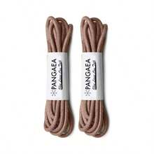 4 Laces 2 - Pair Pack Waxed Round Oxford Shoe Laces Dress Shoes Chukka 3/32Inch - 30in (76cm) + #03 Medium Brown - View 2