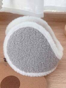 1pc Women's New Warm Thick Anti-Freeze Ear Muffs, Cute Plush Ear Warmers, Ear Covers For Riding, Polyester Fiber, Suitable For Winter