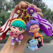 Mattel 1个K-POP恶魔猎人女团钥匙扣，动漫恶魔猎人背包挂件，汽车钥匙链，小礼物 - 彩色 - 查看 13