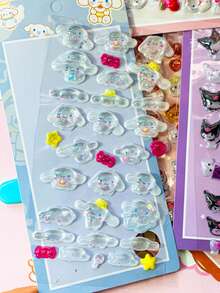 3D卡通人物夜光浮雕贴纸，可爱创意儿童玩具贴纸，批发 - 彩色 - 查看 5