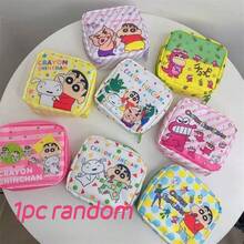 CRAYON SHINCHAN 1 hộp đựng bút chì màu in họa tiết hoạt hình dễ thương Crayon Shin-Chan, túi xách, túi đựng đồ trang điểm di động khi đi làm, túi đựng đồ dùng học tập dung tích lớn - Nhiều màu - Xem 14