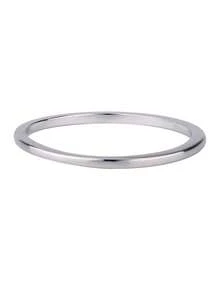 1pc 925 Sterling Silver Plated White Gold Elegant Minimalist Thin Band Ring, Smooth Simplistic Design, Versatile All-Match Jewelry Gift For Girlfriend - Silver - View 5