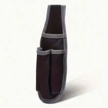 1pc Men's Ergonomic Nylon Tool Waist Bag - Multi-Compartment Organizer For Pliers, Screwdrivers & Hammer On-The-Go (Tools Not Included) - Black - View 8