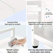 2-tier Extendable Microwave Rack With 3 Hooks And 3 Towels, Equipped With Chopstick Holder, Cutting Board Holder, Kitchen Storage Rack, Microwave Baking Rack, Work Surface, Extendable 40-64 Cm, Black, Utility Racks - Noir - Voir 9