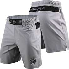 Shorts & BJJ Shorts Men, Grappling Fight Shorts Boxing, Kickboxing, Muay Thai Training WorkoutA Valentine's Day AWTV - 灰色 - 查看 6