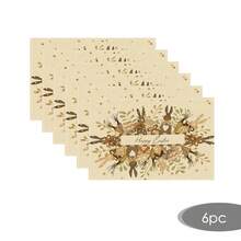 4pcs Easter Bunny & Flower Design Placemats, 30*45cm, Seasonal Spring Table Mats For Party, Kitchen, Dining Room Decor