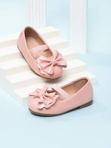 2026 Spring/Autumn New Girls' Wedding Celebration Style Slip-On Casual Flat Shoes - Pink - View 3