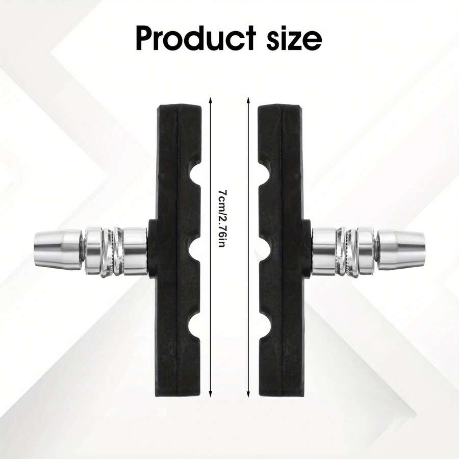 4pcs Symmetric V-Brake Pads, 70mm, Suitable For Mountain Bikes And City Bikes, Bicycle Brake Pads And Components - Multicolor - View 1