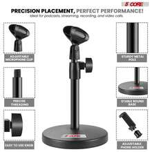 5 Core Mic Stand 2Pc 3 In 1 Desktop Microphone Stands Adjustable Table Microfono Holder W Phone Clamp - 黑色 - 查看 8