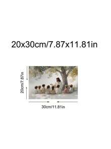 1 pièce Jésus enseignant aux enfants, paysage, art LDS, portrait aquarelle de Jésus-Christ, peinture de Jésus, décoration de maison chrétienne, art chrétien moderne pour la maison, cadeau idéal pour les amis, impression d'art pour la chambre à coucher, décoration de salon - Multicolore - Voir 18