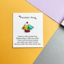 5 Sets Exquisite English Card Pocket Hug Card Summer Cool Series Resin Decoration Employee Appreciation Greeting Card - kem - Xem 8