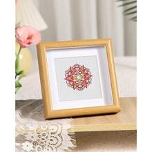 PeakLuv 12pcs Mandala Small Diamond Art Kits Small Diamond Painting Kits, Flowers Mini Diamond Art Kits For Beginners, Square Drill Mini Gem Painting 1-Hour Painting For Home Desktop Decor, 6X6in - 曼陀羅 - 查看 3