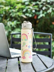 8 lựa chọn màu sắc, 1 bình nước thể thao trẻ em 750ml, bình nước học sinh, quà tặng dễ thương cho bé gái và bé trai, cốc có ống hút, thích hợp cho hoạt động ngoài trời, trường học, lễ tốt nghiệp, chủ đề động vật hoạt hình, dễ mang theo - Nhiều màu - Xem 13
