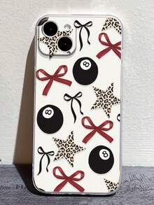 Bowknot Painted Anti-Drop Transparent Minimalist Protective Phone Case Compatible With IPhone 17/17 Pro, 16/15 XR/7/8, 16 Pro Max, 13/14 Series, Galaxy, Redmi 10/9/Note Series - Multicolor - View 2