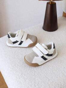 1 Pair New Spring/Autumn Baby Toddler Walking Shoes, Non-Slip Soft Sole Sports Casual Shoes For Boys And Girls - White - View 3
