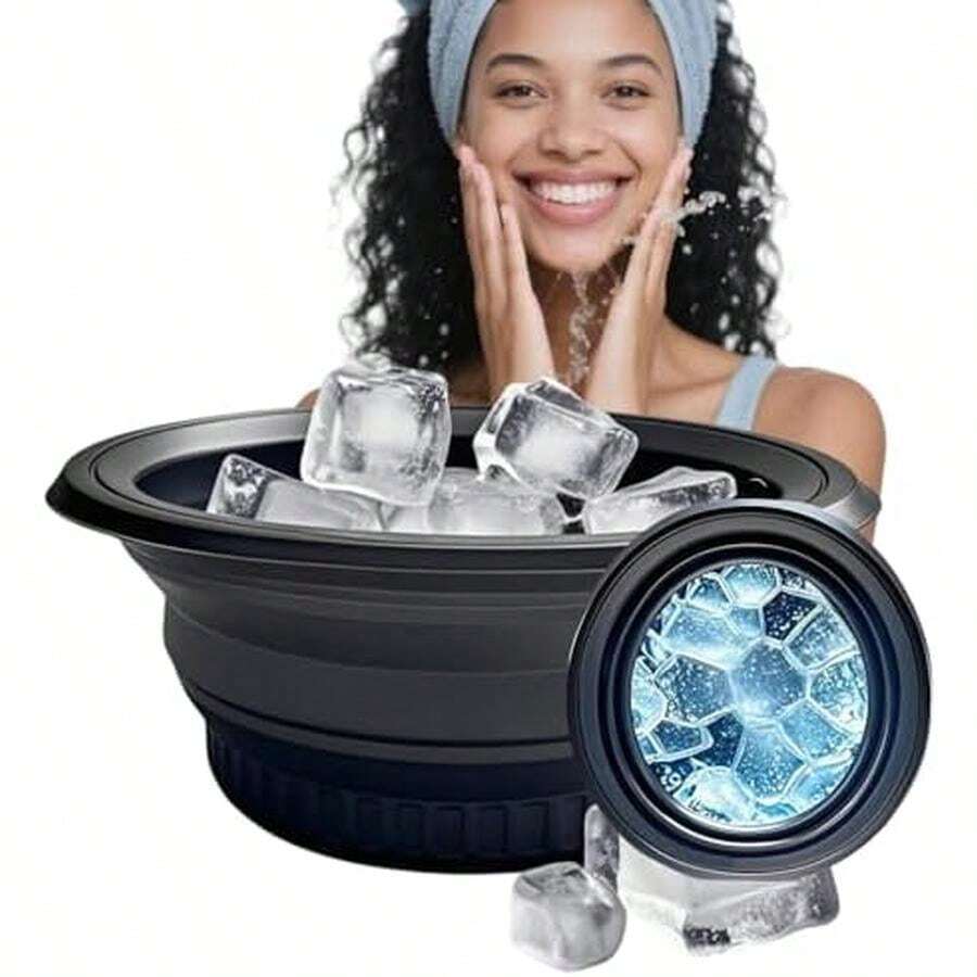 Face Bowl For Ice With Built-In Tray (Green) - Dark - View 1